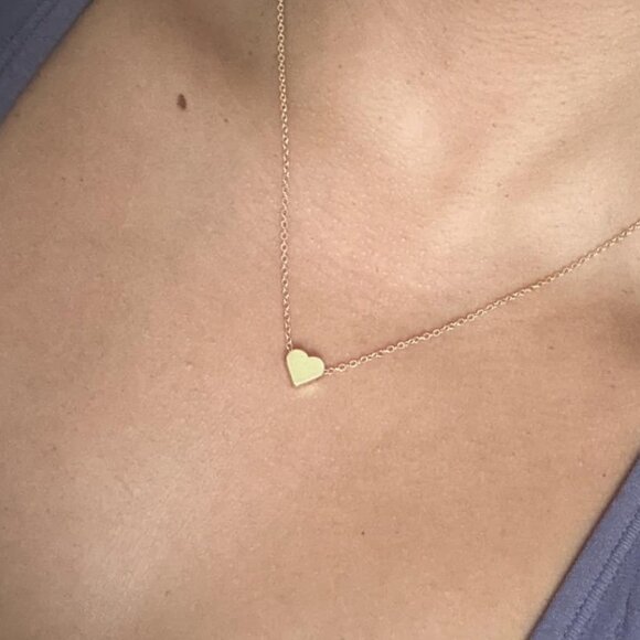 Neiman Marcus 14K Gold Plated Heart Choker Necklace - Picture 1 of 5